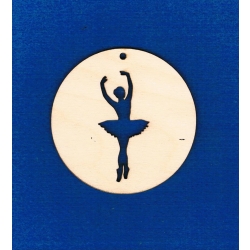 SKLEJKA #3mm Bombka 8cm ,  zawieszka  BALETNICA , bańka , MEDAL